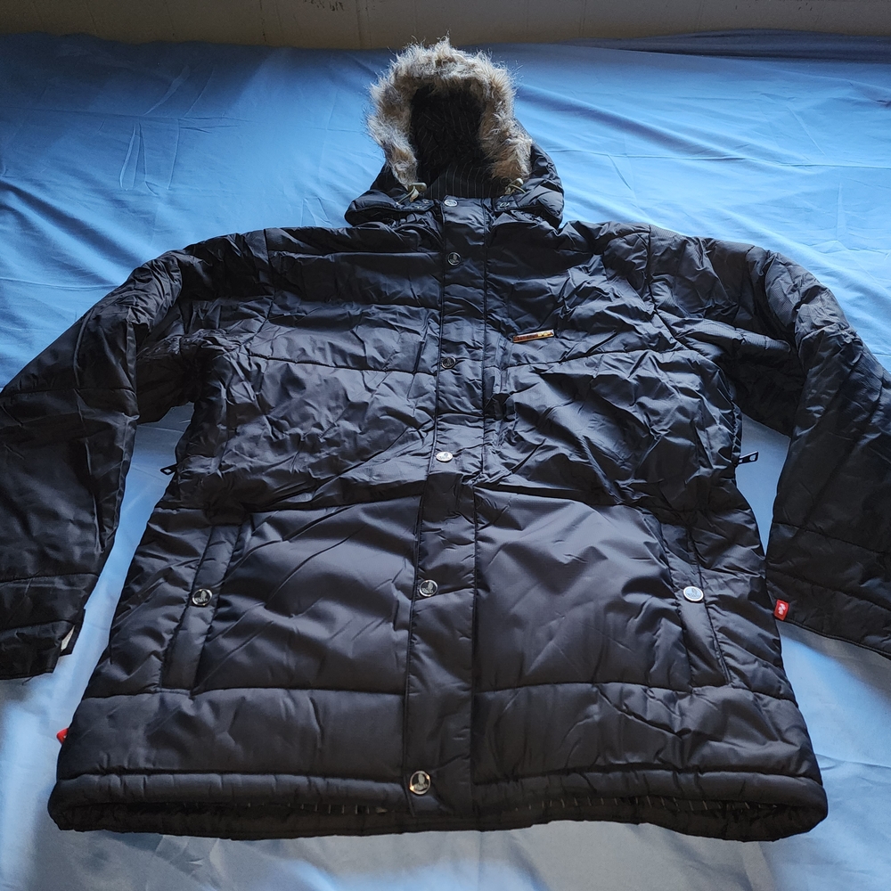 FOURSQUARE SNOWBOARD OUTERWEAR MEN'S INSULATED  QUILTED LINED JACKET BLACK XL